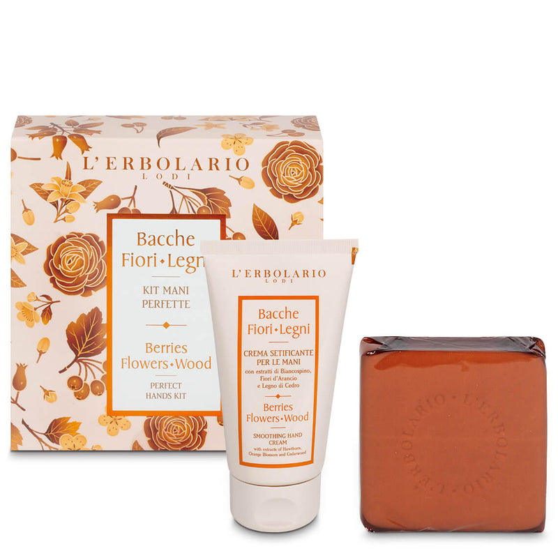 Erbolario Bacche Fiori Legni Kit mani perfette